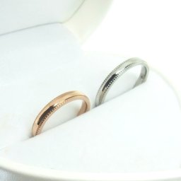 【結婚記念日に】 選べるアラー ペアリング 指輪2本ミルグレイン MiLLgrain 「幸せが続く」「永遠」 指輪 ステンレス 刻印 対応 ケース付 記念日 誕生日プレゼント カップルギフト サプライズ ジーラブ