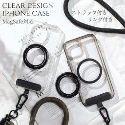 iphone14 ケース クリア ショルダー リング付き iphone14Pro iphone14Plus iphone14ProMAX マグセーフ magsafe リング ホルダー マグネット 14 14Plus 14Pro 14ProMAX カバー アイフォン スマホケース 肩掛け スタンド ストラップ付き スマホショルダー 14プロ 送料無料