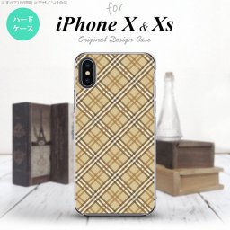 【iPhoneX】【スマホケース/スマホカバー】【アイフォンX】iPhoneX スマホケース カバー アイフォンX チェックA ベージュ nk-ipx-443【メール便送料無料】