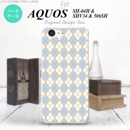 【SH04H】【スマホケース/スマホカバー】【アクオス ゼータ】SH04H スマホケース AQUOS ZETA SH04H カバー アクオス ゼータ アーガイル 青×グレー nk-sh04h-1413【メール便送料無料】
