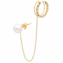 パールイエローゴールドピアス・イヤーカフ First Pearl for me  レディース 彼女 女性 誕生日プレゼント ギフト