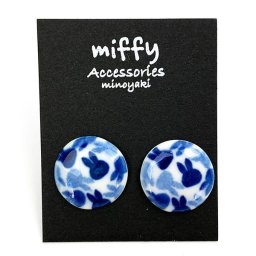 ミッフィー美濃焼 ピアス パターン アクセサリー ホワイト
