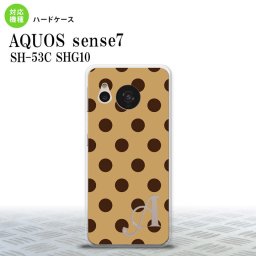 sense7 sense7 スマホケース 背面ケース ハードケース ドット 水玉 B 茶 黒茶 +アルファベット 2022年 11月発売 nk-sens7-102i