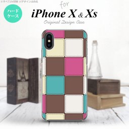 【iPhoneX】【スマホケース/スマホカバー】【アイフォンX】iPhoneX スマホケース カバー アイフォンX パッチワーク風 ミックスE nk-ipx-1675【メール便送料無料】