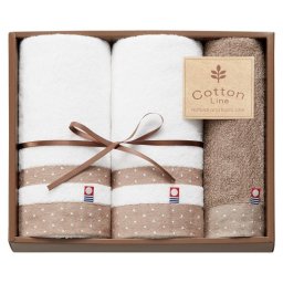 【ギフト対応無料】コットンライン 今治産フェイスタオル2P&ハンドタオル (CT9030) ※送料無料(北海道・沖縄は除く)