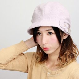 クロッシェ ハット 帽子 レディース 秋冬 チューリップハット キャスケット風 お洒落 ミセスファッション グランモヘア エリートシャポー 婦人帽子 日本製 40代 50代 60代 ピンク 母の日 プレゼント ギフト 祖母 贈り物