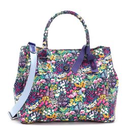 ボンファンティ bonfanti リバティブティック ミディアム 2way 3wayバッグ トートバッグ ショルダーバッグ ハンドバッグ ネイビーブルー レディース 大きめ ブランド 本革 通勤 斜め掛け 牛革 ファスナー付き 布 軽量 小旅行 肩かけ マチ大きめ 通勤用 イタリア A4サイズ A4