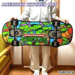 ドアマット タートルズ アメリカン キッチン 敷物 台所 キャラクター TURTLES 亀 インテリア エントランス 玄関 部屋 ガレージ 可愛い おしゃれ お店 カフェ バー