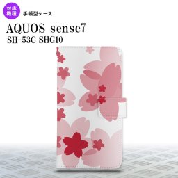 sense7 sense7 手帳型スマホケース カバー 花柄 サクラ 赤 2022年 11月発売 nk-004s-sens7-dr052
