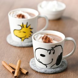 PEANUTS スヌーピー＆ウッドストック スマイルフェイス ペアマグセット