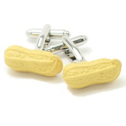 リアルなピーナッツ 落花生 カフス カフリンクス カフスボタン ユニーク おもしろ 面白 面白い ドリンク フード スーツアクセサリー専門店 誕生日 プレゼント プチギフト おしゃれ カフスマニア