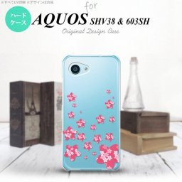 【SHV38】【スマホケース/スマホカバー】【アクオス セリエ ミニ】SHV38 スマホケース AQUOS SERIE mini SHV38 カバー アクオス セリエ ミニ 花柄・サクラ（B） ピンク(B) nk-shv38-186【メール便送料無料】