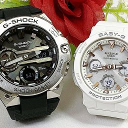恋人たちのGショックペア G-SHOCK BABY-G ペアウォッチ  カシオ 2本セット 電波ソーラー GST-B400-1AJF BGA-2500-7AJF人気 ラッピング無料　