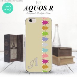 【SH03J】【スマホケース/スマホカバー】【アクオス R】SH03J スマホケース AQUOS R ケース アクオス R イニシャル カエル・かえる ベージュ nk-sh03j-673ini【メール便送料無料】
