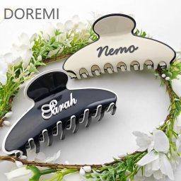 【名入れ】【オリジナル デザイン ヘアクリップ】オーダーメイド ゴールド シルバー ピンクゴールド ファッションアクセサリー ヘアクリップ