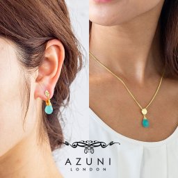 ATHENA 'Kate' スモールドロップ★ネックレス&イヤリングセット１/AZUNI LONDON   翌日出荷   おしゃれ ブランド 人気 新生活 引越し クリスマス 父の日 バレンタイン  誕生日