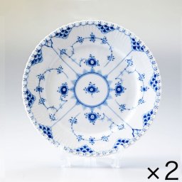 【2個セット】 ロイヤルコペンハーゲン プレート 19cm 皿 ブルーフルーテッド フルレース 1103620 【スペシャルラッピング660円(別売り)】 北欧食器 洋食器 送別会 誕生日 お中元 還暦祝い 結婚祝い 結婚式 高級 父の日 母の日 即日発送 ホワイトデー
