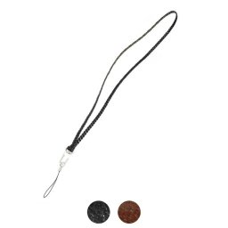 ネックストラップ 53cm 牛革 レザー 三つ編み 携帯 スマホ デジカメ ID ネームホルダー 国産 日本製 プレゼント ギフト hd350