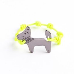 ミアズ MIA's DOG! イエローブラック 動物 モチーフ ブレスレット 絆 イタリア製 アクセサリー レディース メンズ ペアアクセ