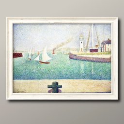ジョルジュ スーラ オンフルール港の入り口 A3 サイズ ポスター アート おしゃれ 絵画 インテリア 北欧 イラスト マット紙 艶消し アートパネル 額 フレーム デザイン 壁掛け ギフト 新築祝い ディスプレイ 引越し祝い　新生活　空間デザイン 
