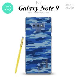 Galaxy Note 9 ギャラクシー ノート9 SC-01L SCV40 スマホケース カバー ハードケース 迷彩B 青A イニシャル 対応 nk-note9-1167i[スマホ,スマホケース,スマホカバー,ケース,カバー,ジャケット]