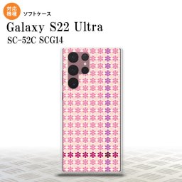 SC-52C SCG14 Galaxy S22 Ultra スマホケース 背面ケースソフトケース 花十時 キュート ピンク メンズ レディース nk-s22ul-tp1351