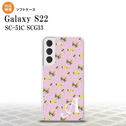 SC-51C SCG13 Galaxy S22 スマホケース 背面ケースソフトケース 花柄 バラ ドット 小 ピンク +アルファベット メンズ レディース nk-s22-tp252i