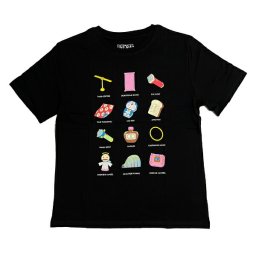 ドラえもん Tシャツ(L) ひみつ道具 ブラック アパレル