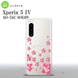 Xperia 5 IV Xperia5 IV スマホケース 背面ケース ハードケース 花柄 サクラ D クリア ピンク 2022年 10月発売 nk-xp54-186