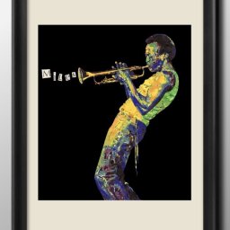 マイルス デイビス JAZZ ジャズ A3 サイズ ポスター アート おしゃれ 絵画 インテリア 北欧 イラスト マット紙 艶消し アートパネル 額 フレーム デザイン 壁掛け ギフト 新築祝い ディスプレイ 引越し祝い　新生活　空間デザイン 