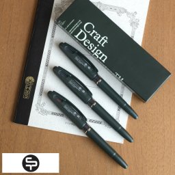 Craft Design Technology プラスティック万年筆 トラディオ 黒 赤 青 3本セット  万年筆 カートリッジ式 日本製 カジュアル