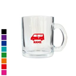郵便車  名入れグラスマグ スモールジョッキ 名入れジョッキ  生ビール マイジョッキ ビアグラス タンブラー お祝い ギフト ビアジョッキ   【cb】乗り物　車　はたらく　趣味 350ml ジュース 飲料 食器 グラス マグ 透明マグ