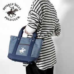 ビバリーヒルズポロクラブ トートバッグ メンズ レディース ブランド キャンバストートバッグSS Cotton 253122 BL NV WH バッグ プレゼント 実用的