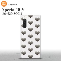 Xperia10V Xperia10V スマホケース 背面ケースソフトケース ハート A グレー 2023年 7月発売 nk-xp105-tp016