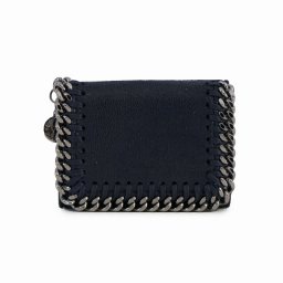 ステラマッカートニー STELLA McCARTHNEY 財布 521371 W9132 4061 FALABELLA SHAGGY DEER ファラベラ シャギー ディア 小銭入れ付き 三つ折り財布 ミニ財布 NAVY ネイビー