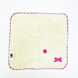 ミッフィー miffy ふわふわ刺繍ハンカチーフ (グレー)