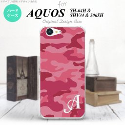 【506SH】【スマホケース/スマホカバー】【アクオス Xx3】506SH スマホケース AQUOS Xx3 ケース アクオス Xx3 イニシャル 迷彩A ピンクA nk-506sh-1147ini【メール便送料無料】