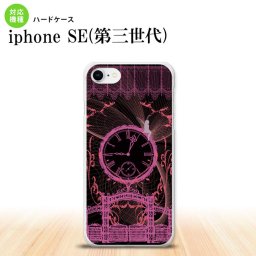 iPhoneSE 3 iPhoneSE 3 スマホケース ハードケース 時計 妖精 黒 ピンク メンズ レディース nk-ise3-1255