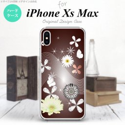 iPhoneXsMax iPhone XS Max スマホケース ハードケース 花柄 ミックス B 茶 メンズ レディース nk-ixm-276