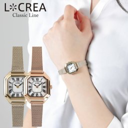 LCREA ルクレア 腕時計 レディース ソーラー 日本製 ステンレス ウォッチ 女性用 シンプル 日常生活防水 ブランド CAREE カレ クラシック アンティーク調