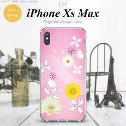 iPhoneXsMax iPhone XS Max スマホケース ソフトケース 花柄 ミックス B ピンク メンズ レディース nk-ixm-tp275