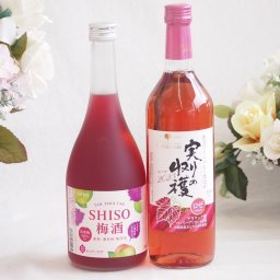 鍛高譚の梅酒と国産ワインセット(実りの収穫 ロゼワイン やや甘口(山梨県)720ml鍛高譚梅酒720ml