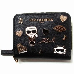 KARL LAGERFELD カールラガーフェルド サイフ ピン付き スモール ジップ ウォレット 二つ折り財布 L5GNO6EI BGD