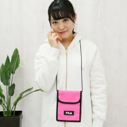 FILA フィラ ポーチストラップ サコッシュ ショルダーバッグ 斜め掛けバッグ メンズ レディース スポーツブランド フェス ライブ チケットホルダー 黒 青 ピンク オレンジ 黄 実用的 ポイント消化 outfit ギフト  敬老の日 プレゼント ギフト