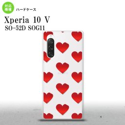 Xperia10V Xperia10V スマホケース 背面ケース ハードケース ハート A 赤 2023年 7月発売 nk-xp105-017