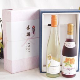 感謝の贈り物ボックス 華やかな香りカリフォルニアワインと国産ワインセット(北海道の詩 プレミアムキャンベル赤ワイン 甘口(北海道)720mlアイアンストン オブセッション シンフォニー(アメリカ)750ml