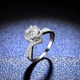 リング レディース モアサナイト ホワイト シルバー925 シルバー 7号 9号 11号 14号 16号 18号 フリーサイズ 1ct km060