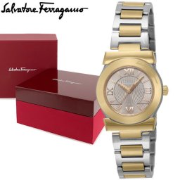 Salvatore Ferragamo サルヴァトーレフェラガモ 腕時計 レディース スイス製 ヴェガ クオーツ 時計 VEGA LADY ブラウン ピンクゴールド FI5040015