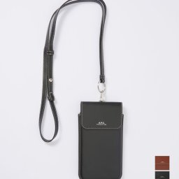 アーペーセー A.P.C. PXAWV M63507 ショルダーバッグ レディース バック スマホショルダー ネックポーチ フォンケース ホルダー ストラップ 小物入れ 軽量 お出掛け プレゼント ギフト お祝い Phone Case ブラック ブラウン