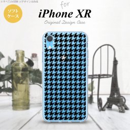 iPhoneXR iPhone XR スマホケース ソフトケース 千鳥 格子 小 黒 クリア メンズ レディース nk-ipxr-tp915